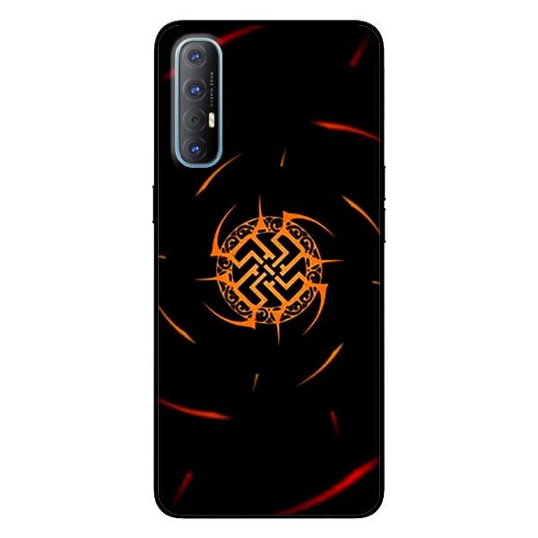 Ốp lưng dành cho Oppo Reno 3 Pro mẫu Năng Lượng Đỏ Đen
