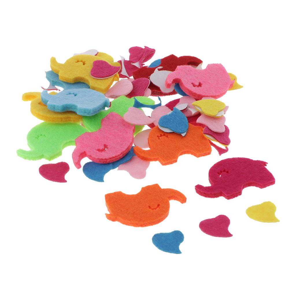 40 Cái/bộ Tai Voi Không Dệt Miếng Dán Appliques Huy Hiệu Thủ Công Xmas Decal Dán Tường