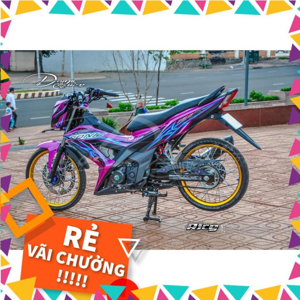 Tem Rời Sonic Mẫu Hoa Văn Hồng Xanh Đen