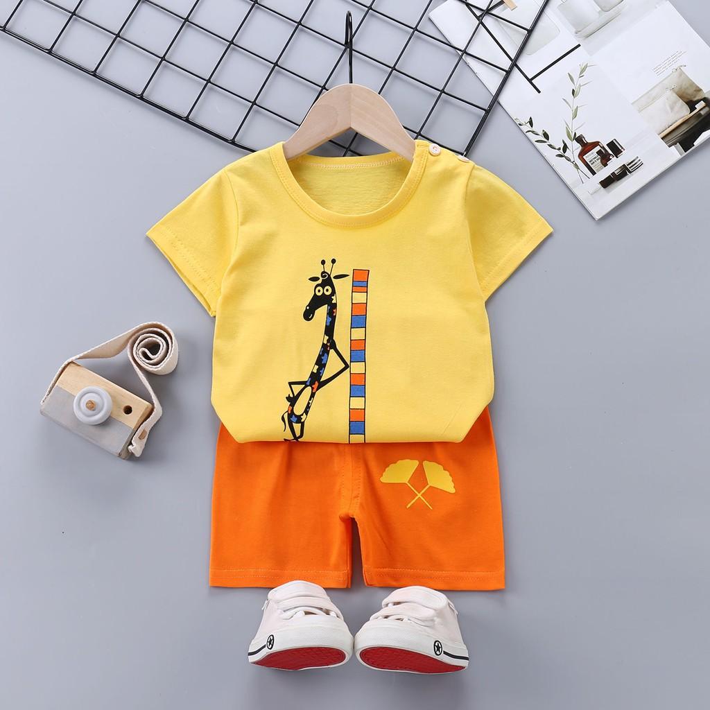 Đồ bộ bé trai, bé gái 0-20 tháng hình anime chất cotton Calcybaby020