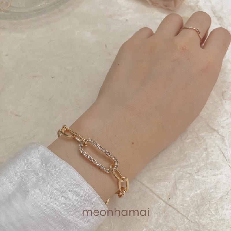 Vòng tay mắc xích đính đá MEONHAMAI