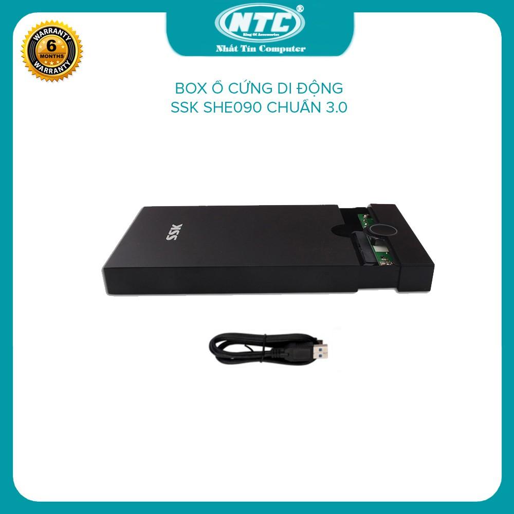 Box ổ cứng di động SSK SHE090 chuẩn 3.0 - thiết kế đơn giản gọn nhẹ (đen)