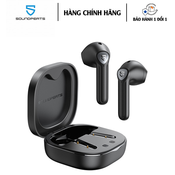 Tai Nghe Bluetooth Earbuds SoundPeats TrueAir 2 Thời lượng sử dụng 5 giờ cho mỗi lần sạc và hộp sạc bỏ túi gọn gàng cung cấp 4 lần sạc - Hàng Chính Hãng