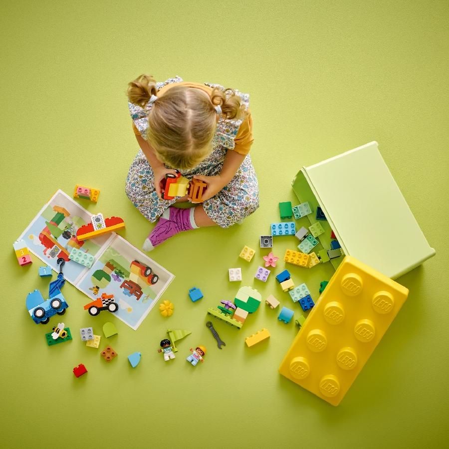 LEGO DUPLO 10439 Đồ Chơi Lắp Ráp Thùng Gạch Sáng Tạo: Xe Hơi Và Xe Tải (80 chi tiết)