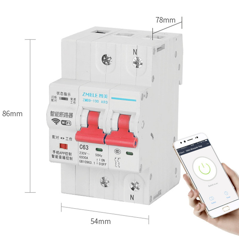 Aptomat Cầu Dao Tổng Điều Khiển Qua Wifi T.u.y.a SHP-IO1