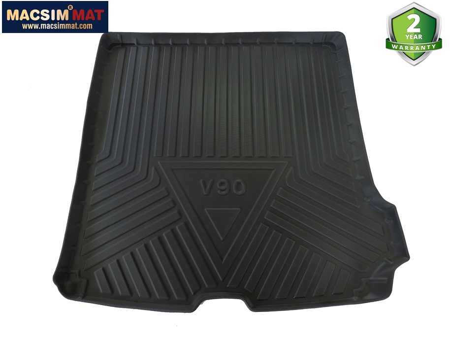 Thảm lót cốp xe ô tô Volvo V90 2017 - nay nhãn hiệu Macsim chất liệu TPV cao cấp màu đen