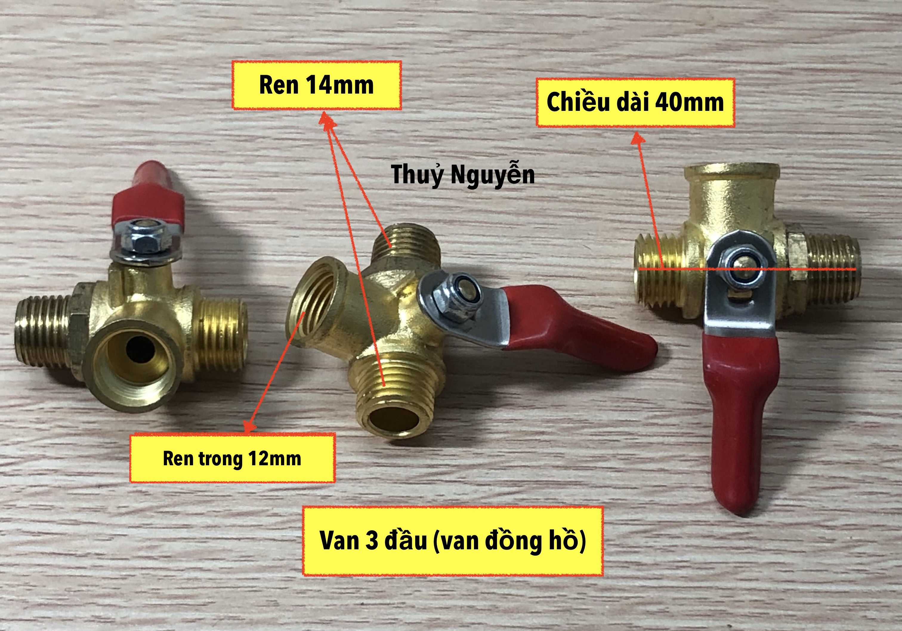 Khoá van máy rửa xe, máy phun thuốc. Khoá 2 răng ngoài, Khoá răng trong răng ngoài và Khoá 3 đầu (khoá đồng hồ). Hàng chất lượng cao