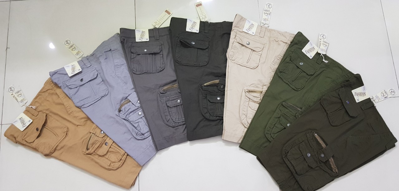 Quần sọt kaki nam túi hộp