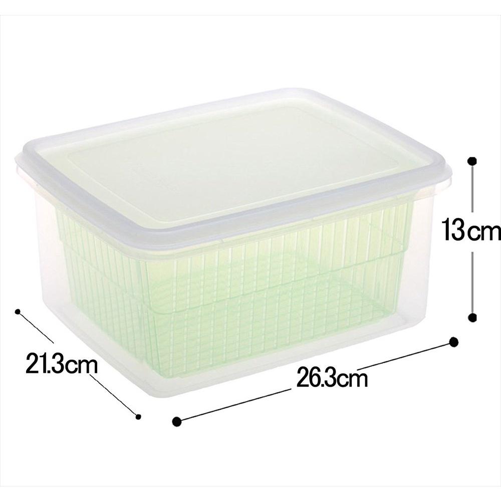 Hộp đựng thực phẩm 2 lớp 5L Kiyohara Nhật Bản nhựa dẻo cao cấp dùng lò vi sóng và tủ đông lạnh