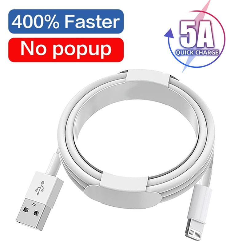 Dành cho Apple Cáp USB sạc nhanh cho iPhone 14 13 12 11 Pro Max Plus XS 8plus 7 6s 5 Cáp dữ liệu sạc nhanh Màu sắc: Trắng