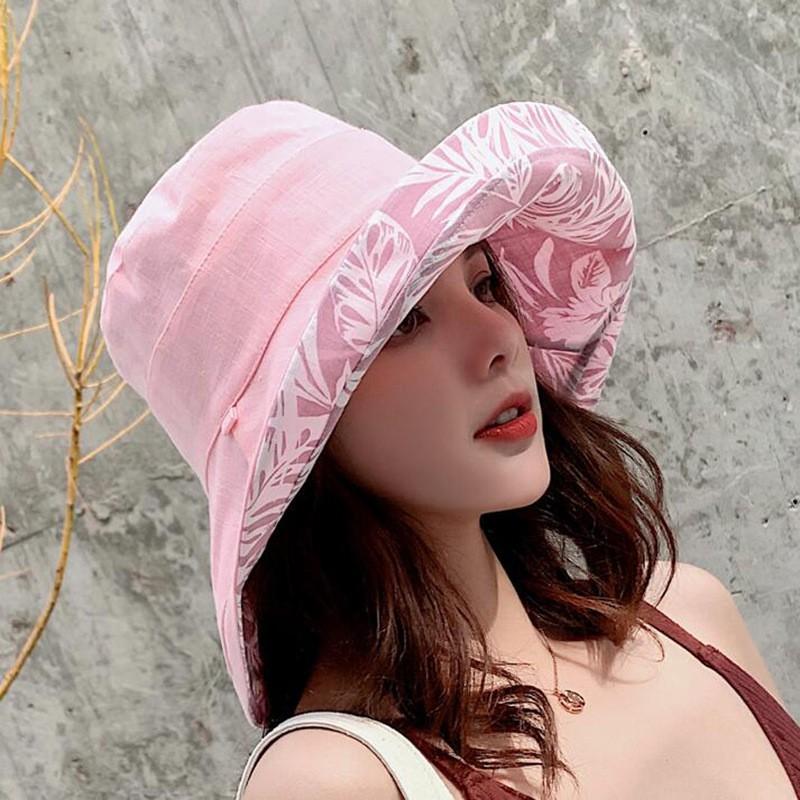 Mũ rộng vành 2 mặt chống nắng dễ dàng gấp mở cho phái nữ