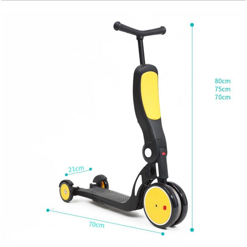 Xe scooter Freekids có tay đẩy tiện lợi 2020 5in1