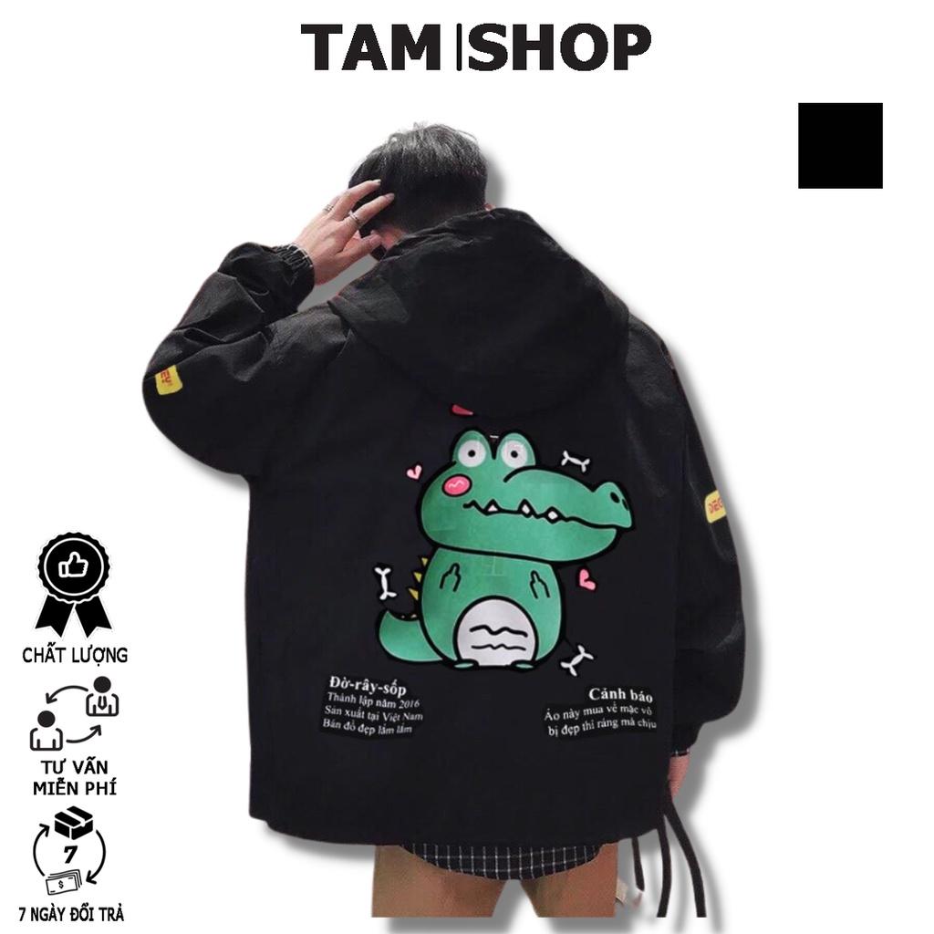 Áo Khoác Dù 2 Lớp Ép Hình Form Rộng Có Nón Nam Nữ Unisex - TÂM SHOP