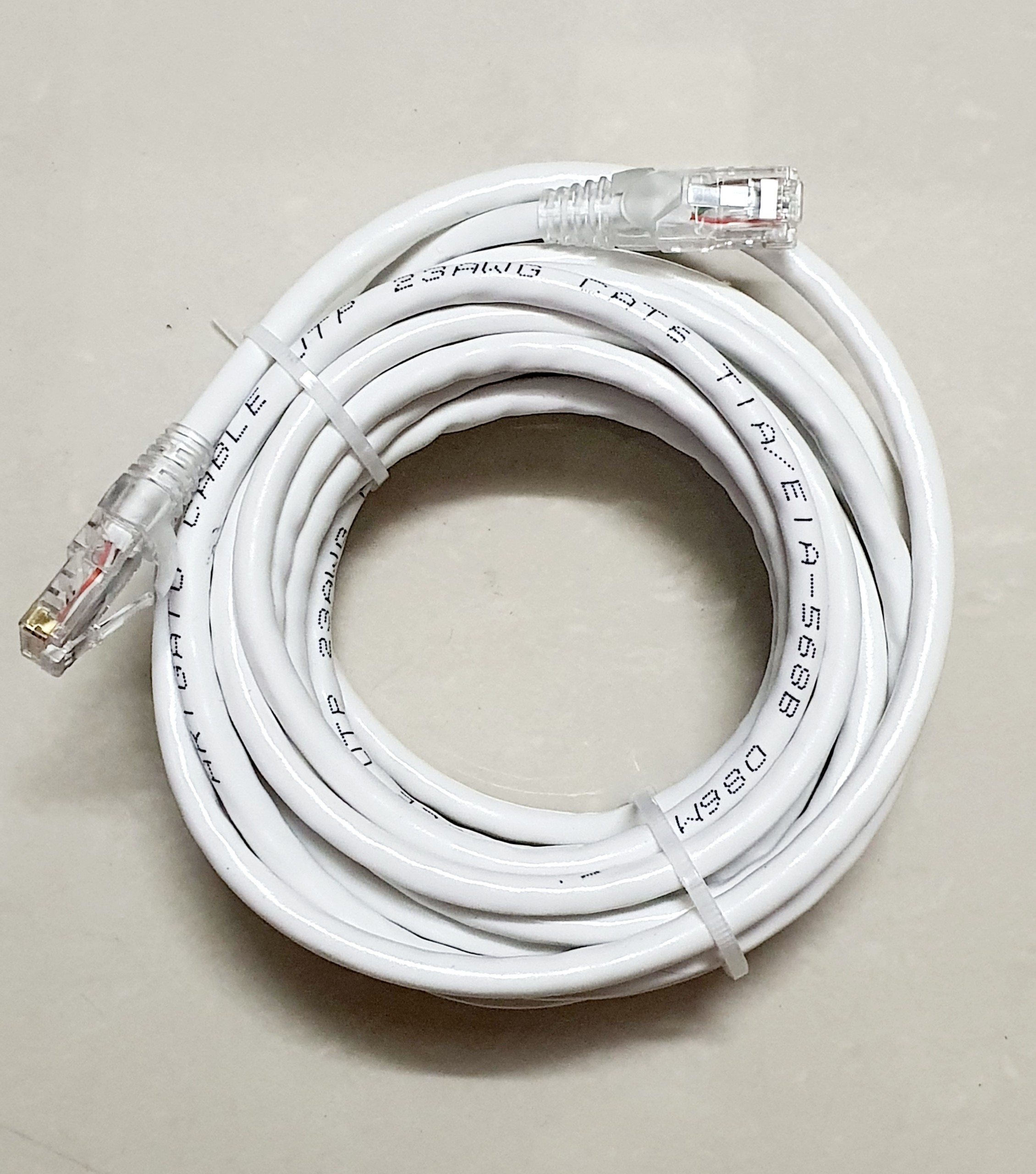 Dây Cáp Mạng Cat6 UTP màu trắng bấm sẵn 2 đầu dài 10m - 50m - Hàng nhập khẩu