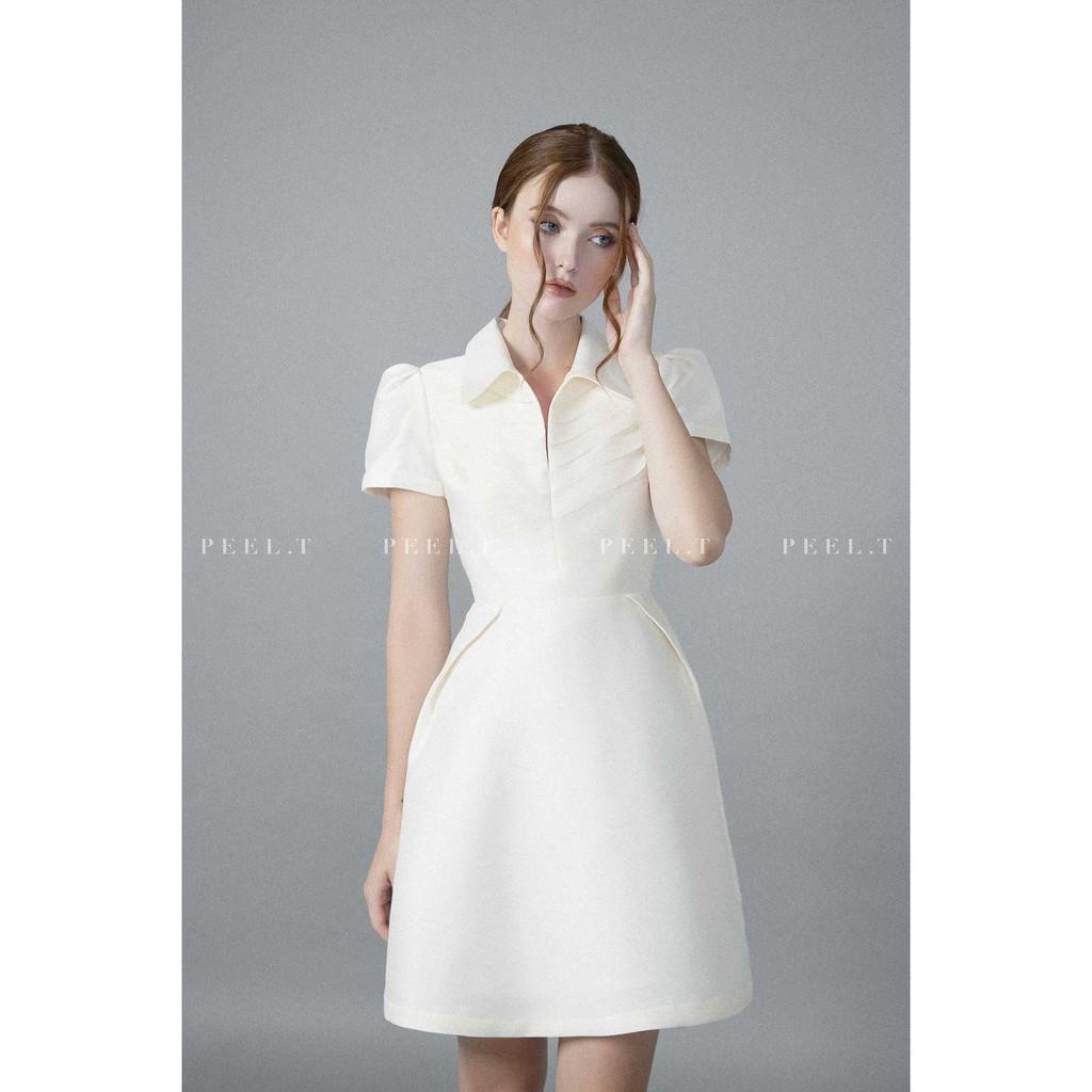 PEEL.T - Laverna Dress - Đầm baby cổ sơ mi tay phồng thiết kế đi chơi, dự tiệc, công sở