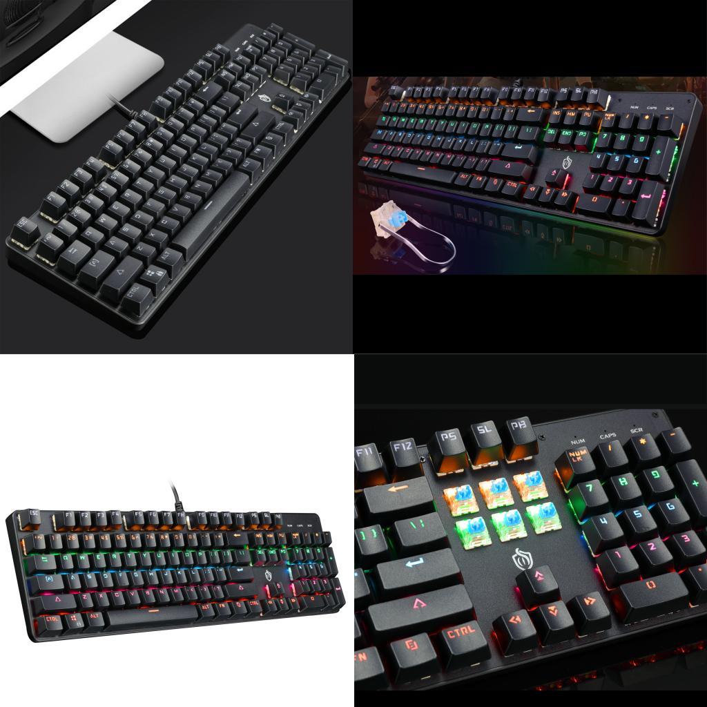 USB Wired LED Backlit Ergonomic Gamer Keyboard For PC Laptop