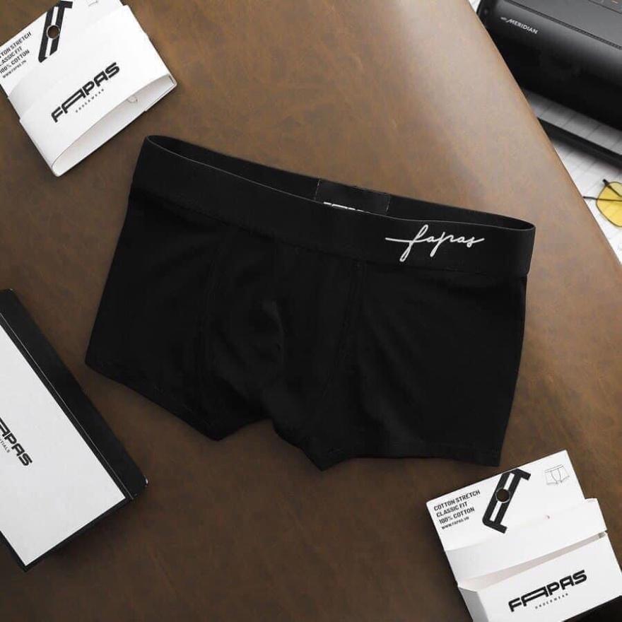 Quần Sịp Đùi Nam fapas cao cấp size 35-110kg,Quần Lót Nam Kiểu Boxer chất vải thun lạnh thoáng mát Co giản 4 chiều co size  80-100kg