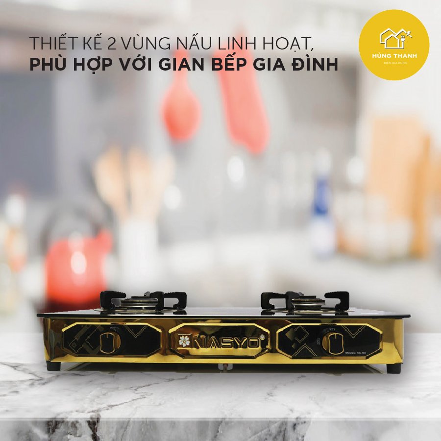 [ SIÊU PHẨM 2020 ] Bếp Gas Đôi NASYO NS-18K Thiết Kế Hiện Đại [HÀNG CHÍNH HÃNG]