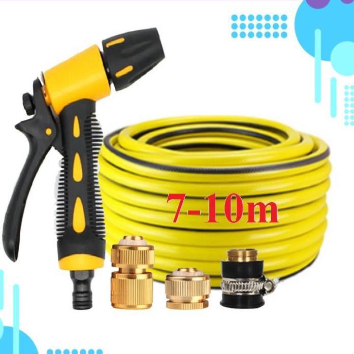 Bộ dây vòi xịt ️bơm nước phun sương️ đa năng, tăng áp 3 lần, loại 7m, 10m 206319 đầu đồng, cút đồng