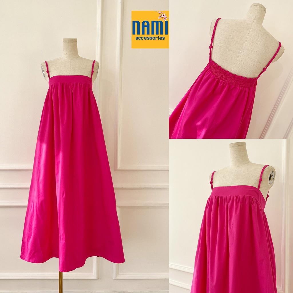 Đầm Babydoll Suông Rộng Dáng Dài Hai Dây Thắt Bím Xinh Xắn Dễ Thương - ATNU040