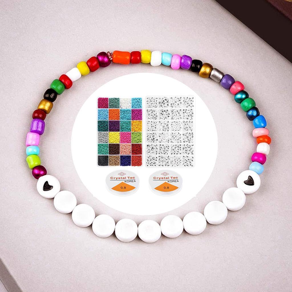 Letter And Pony Seed Beads Loose DIY Bracelets Jewelry Pendants Making Craft