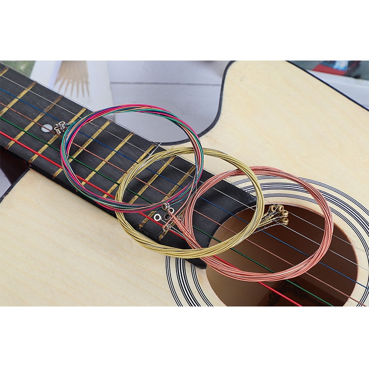 Dây Đàn Guitar Kim Loại Size Chuẩn Cho Đàn Guitar Size 11 Dây Bền Chất Lượng Bộ 6 Dây | Dây đàn guitar acoustic bền tiếng vang