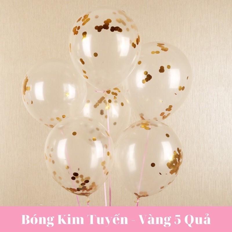 Bóng kim tuyến trong suốt có nhũ bên trong size 25cm