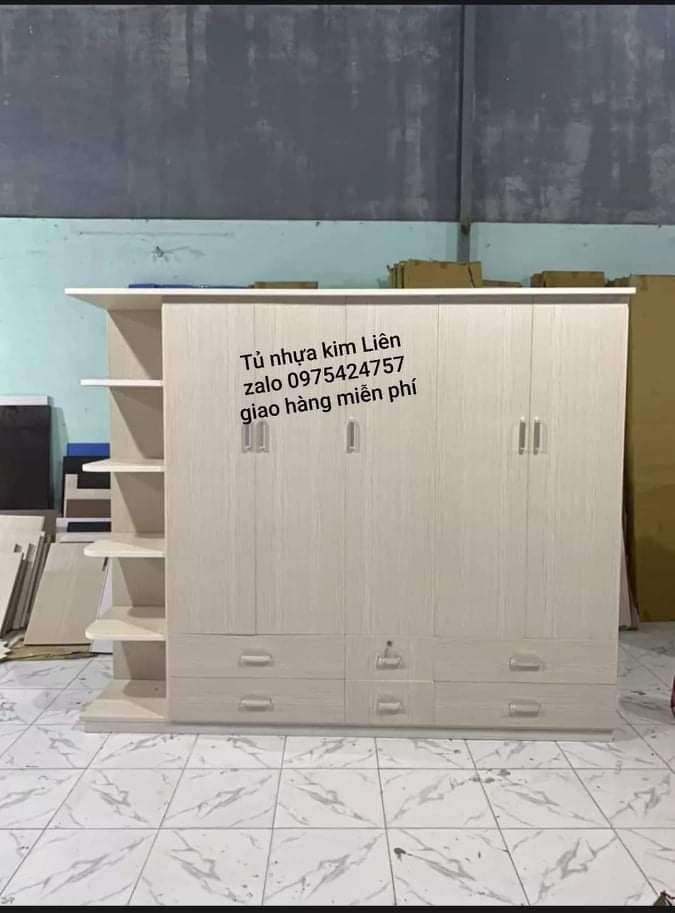 Tủ nhựa đài loan 5 cánh 1 kệ