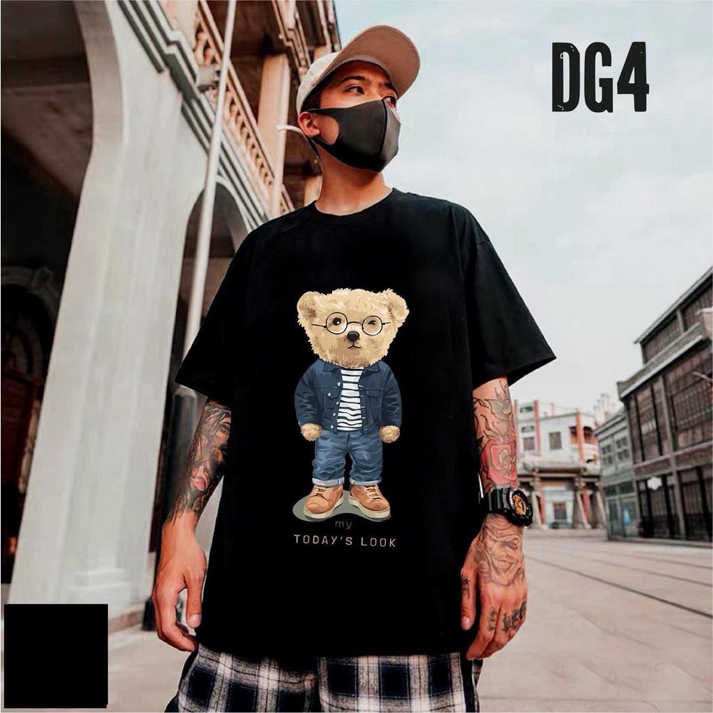 ÁO THUN NAM NỮ UNISEX  gấu đeo mắt kinh today look