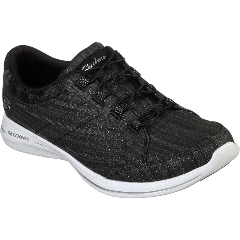 Giày Thể Thao Nữ Skechers 23719-BKW - Đen