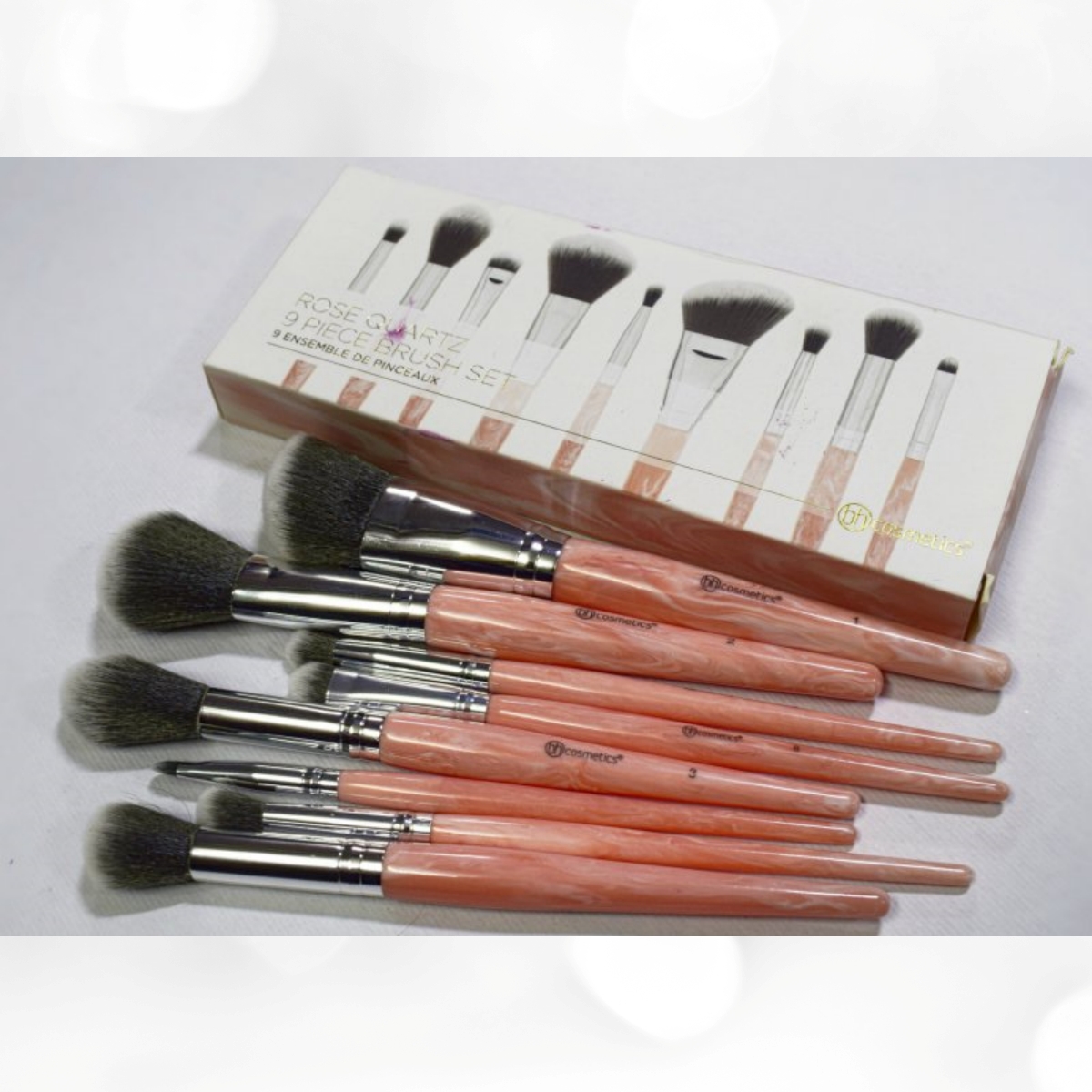 Cọ Trang Điểm BH COSMETICS Rose Quartz 9 Piece Brush Set