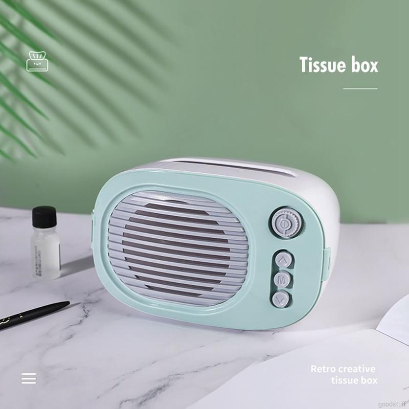 Hộp Đựng Khăn Giấy Hình Đài Radio Xinh Xắn
