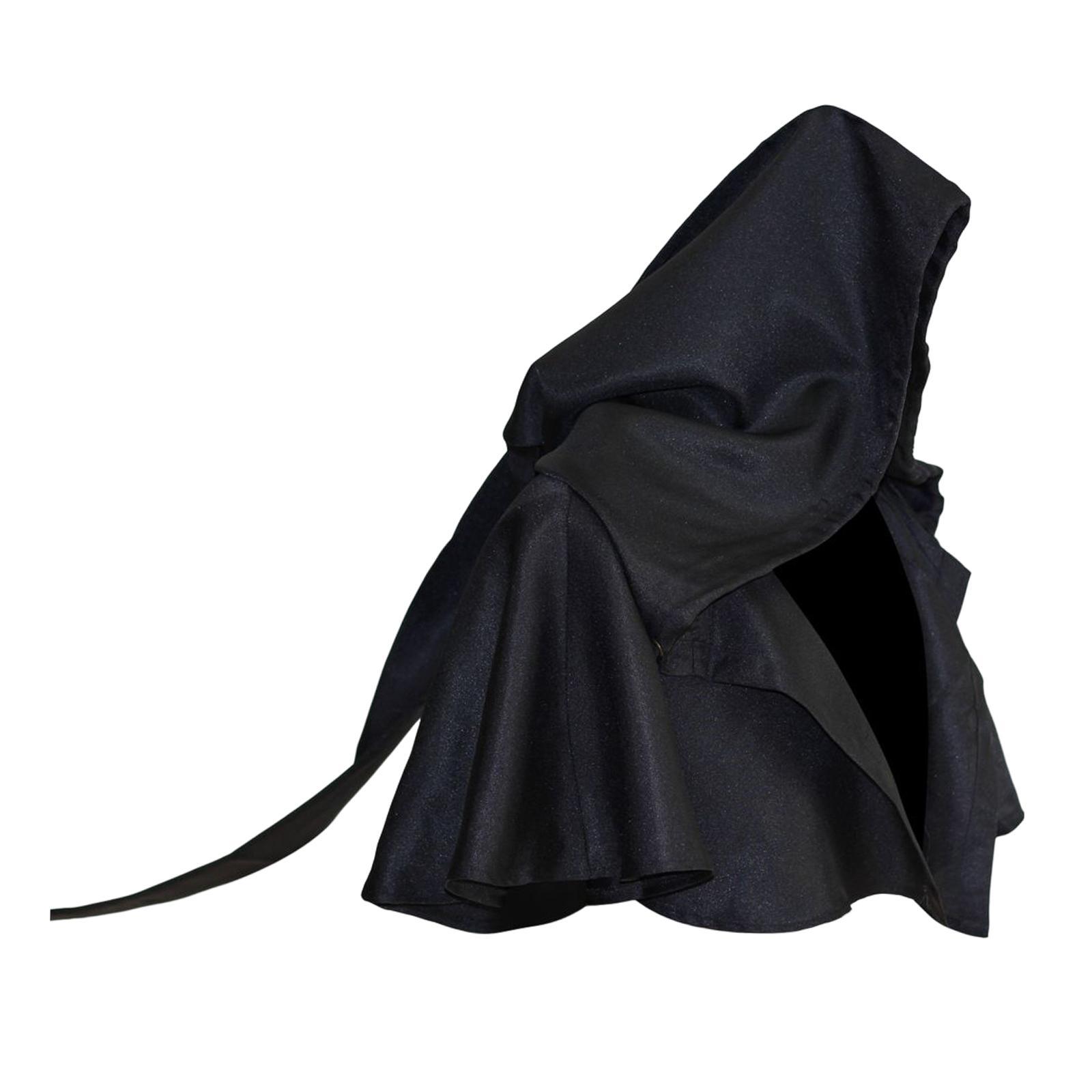 Halloween Cloak Priest Robe Cosplay Cape Gothic Hat Wizard Cloak Hooded Poncho for Adults