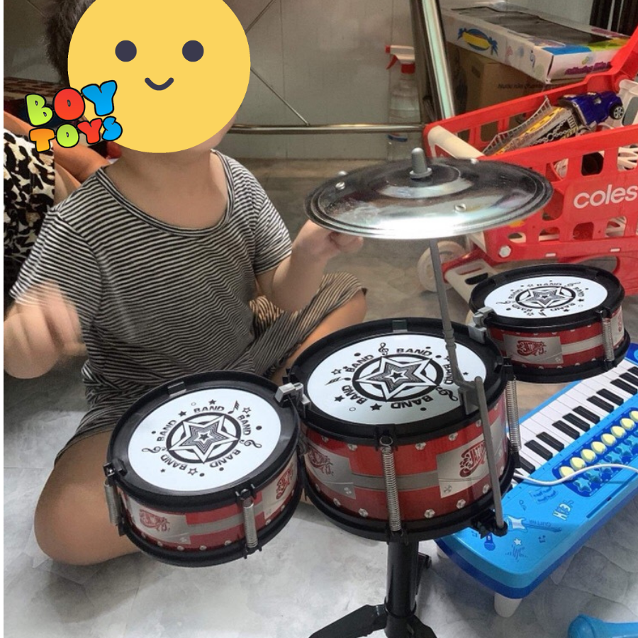 Trống Jazz Drum bộ đồ chơi 3 trống giúp bé phát triển tài năng âm nhạc
