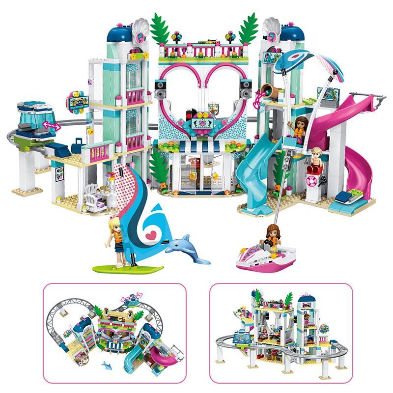 Đồ Chơi Lắp Ráp Kiểu LEGO FRIENDS Cho Bé Gái Mô Hình Công Viên Nước Thành Phố Heart Lake City Resort Với 1139 Mảnh Ghép