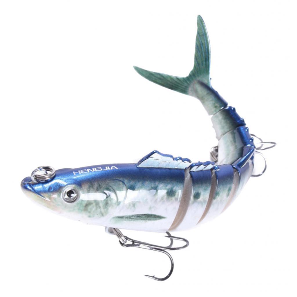 8 Segment Multi Jointed Fishing Lure Bionic Bait Eel Swimbait Blue
