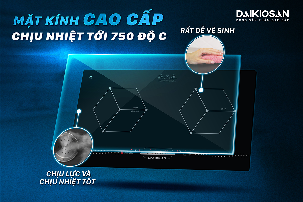 Bếp từ đôi Daikiosan DKT-200002 Hàng Chính Hãng