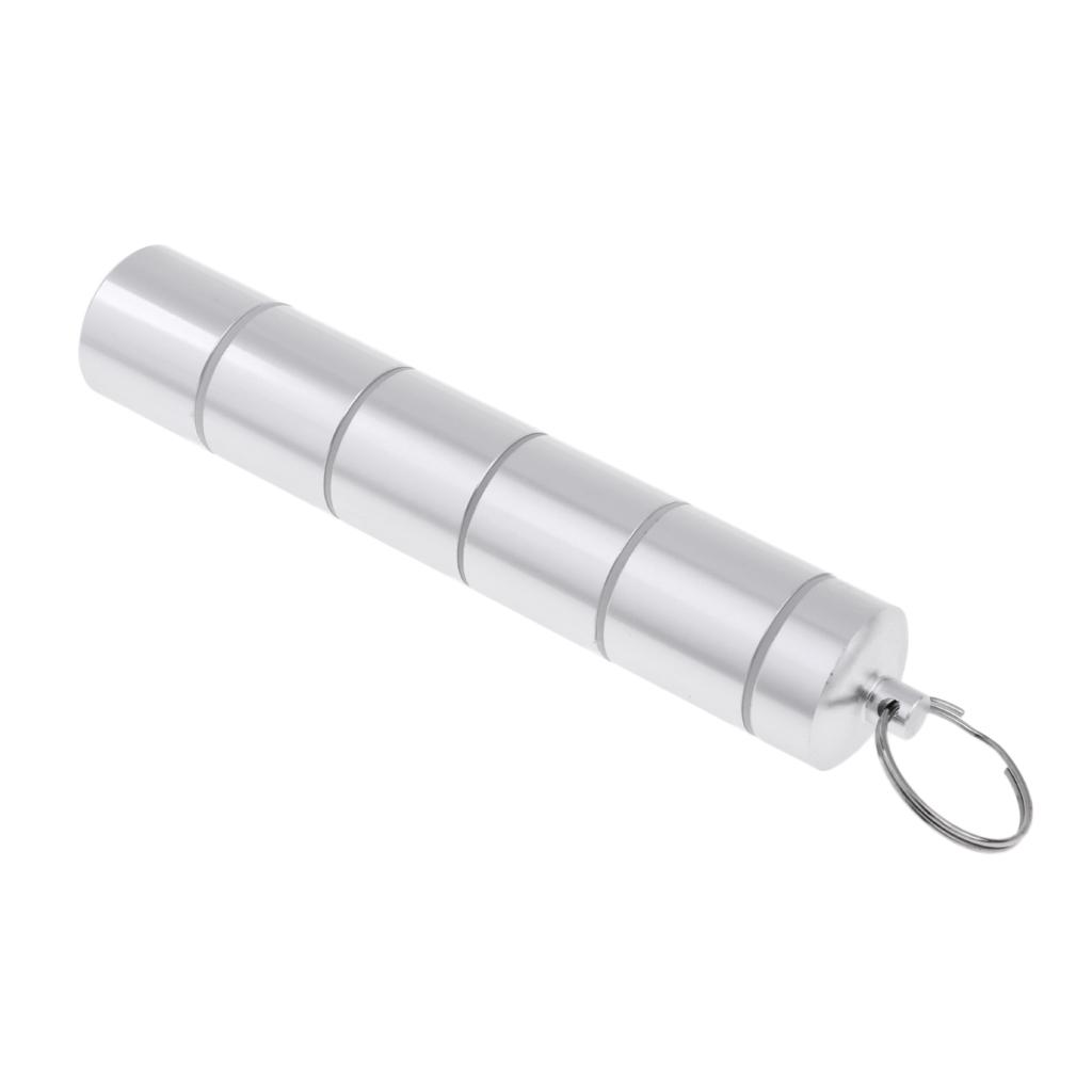 Waterproof Aluminum Pill Box Drug Keychain Container