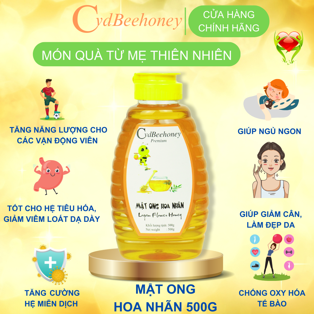 Mật ong hoa nhãn 500g Cvdbeehoney