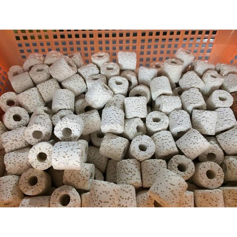 Vật liệu lọc cho bể cá cảnh, bể thuỷ sinh - Sứ nhẫn nhỏ