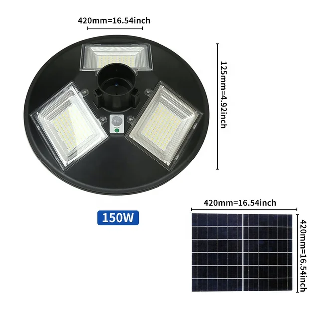 Đèn năng lượng mặt trời hình đĩa bay UFO 150W, 250W