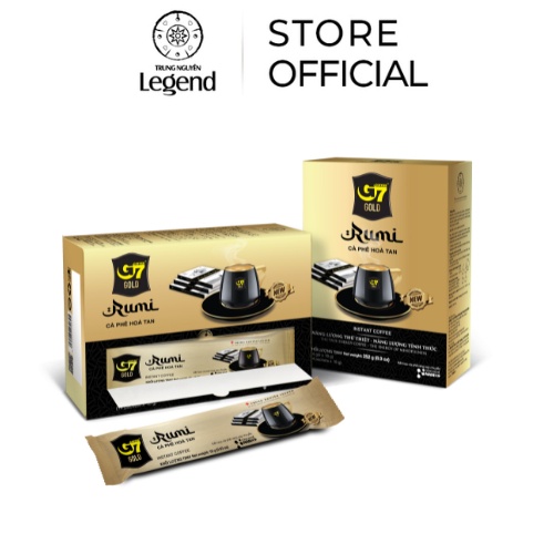 Cà Phê Hòa Tan G7 Gold Rumi Trung Nguyên Legend - Hộp 14 gói 18gr  - Cà phê sữa ngọt lành, đậm đà, thư thái