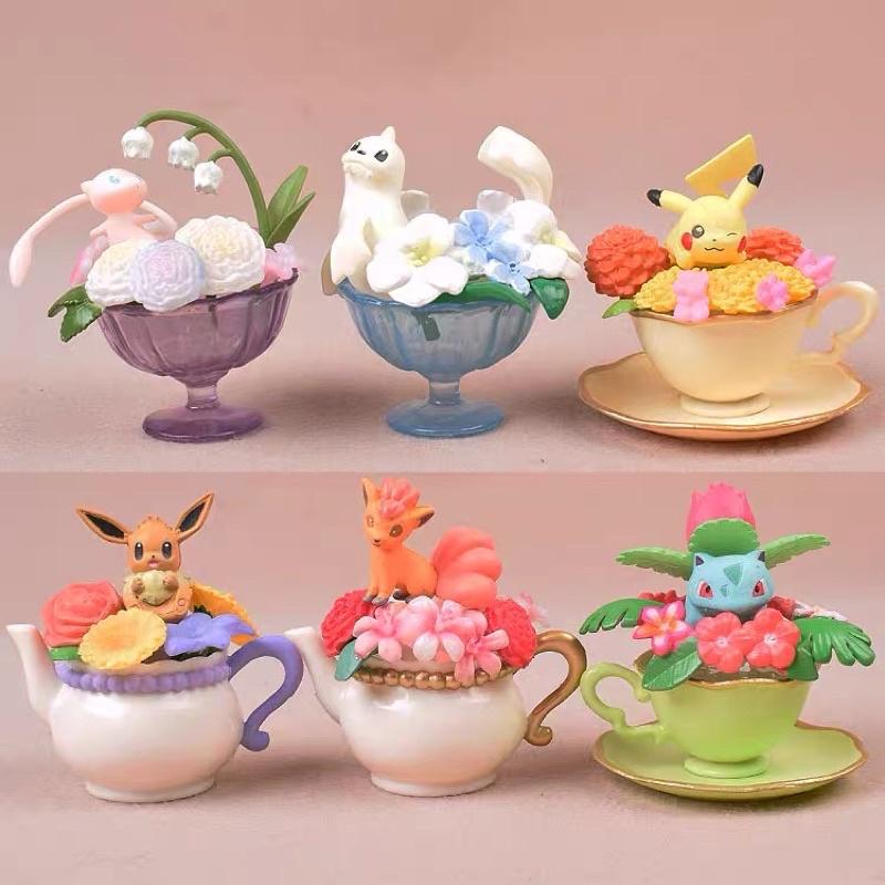 Mô hình hoa tách trà dễ thương Pokemon Pikachu đồ trang trí