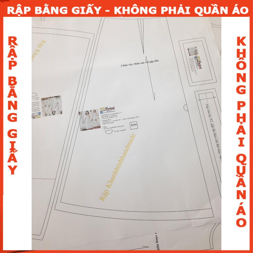 Rập giấy A0đầm cổ vuông  mã 808 -(BẢN VẼ)