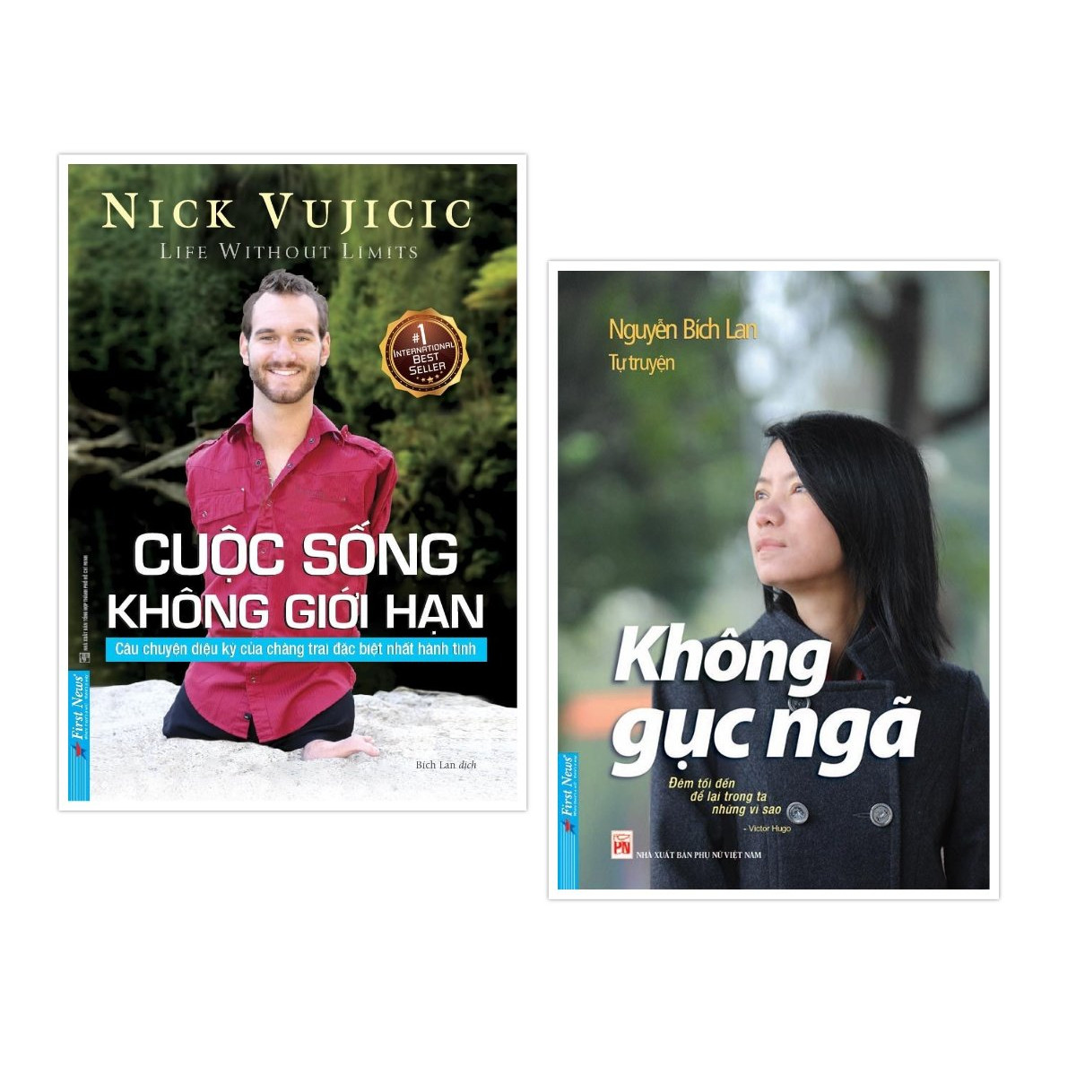 Combo Cuộc Sống Không Giới Hạn  + Không Gục Ngã  - Bìa mềm - First News