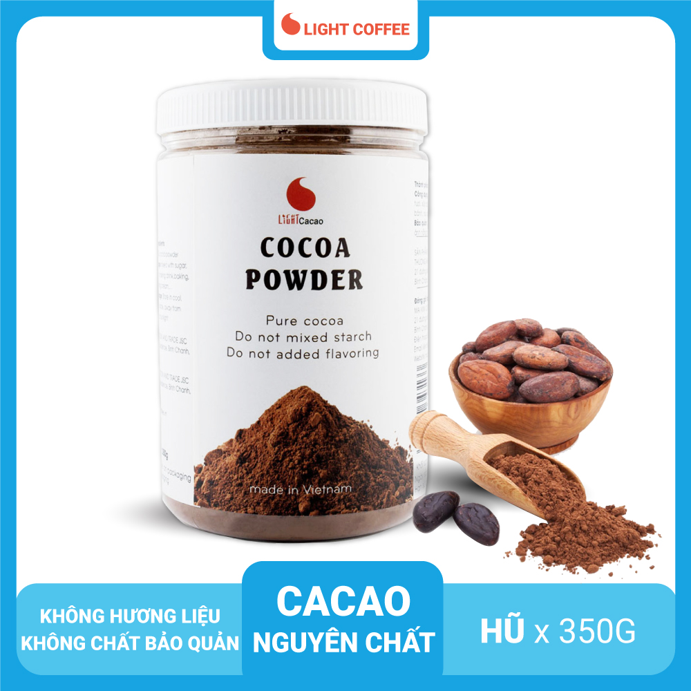 Bột Cacao nguyên chất Light Cacao tốt cho sức khỏe - hũ 350g