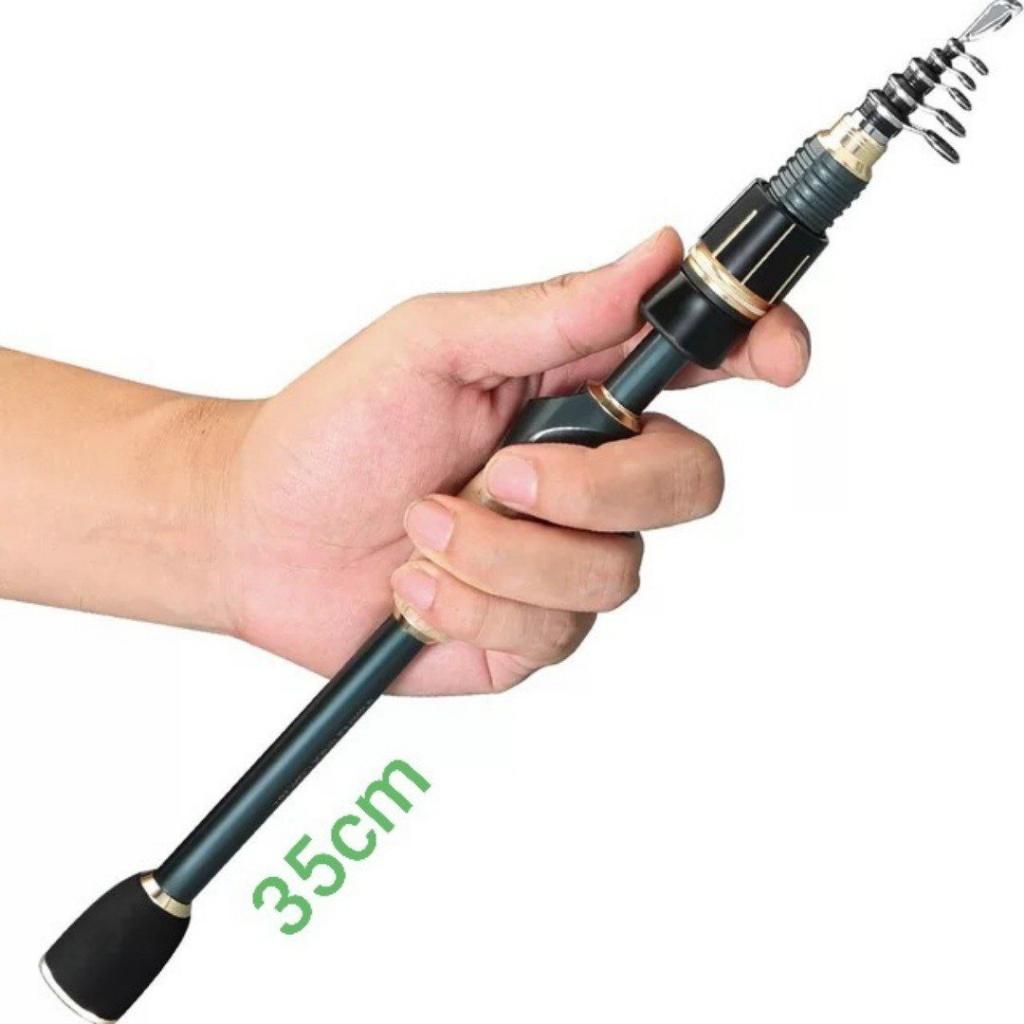 Cần câu lure rút gọn 35cm Cemreo Baldure 1m8 và 2m1 đứng ngang cao cấp