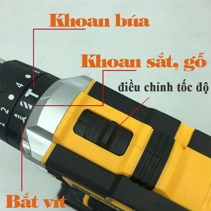 Máy khoan pin Dewalt 26V, Khoan Pin Bắt Vít 24 Phụ Kiện Model 2020