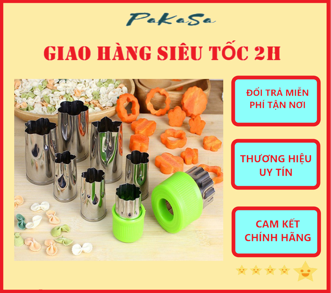 Bộ Dụng Cụ Cắt Tỉa Rau Củ Quả Tạo Hình 8 Món PaKaSa - Hàng Chính Hãng