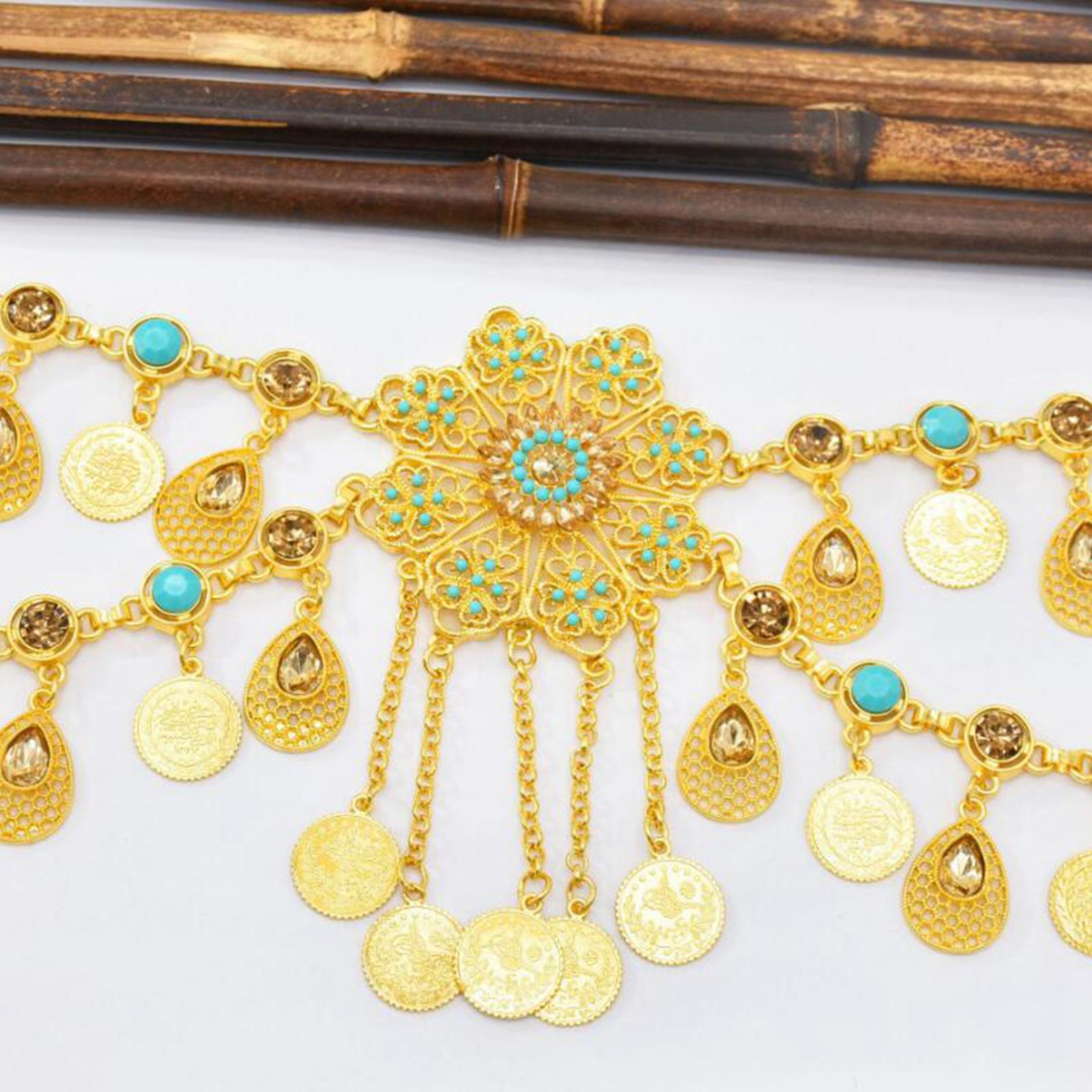 Retro Style Belly Waist Chain Waist Belt Tassel Hollow Costume Accessory